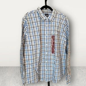 GAP Long sleeve poplin shirts ~ GLACIER GRAY~ Size - XL with a little stretch